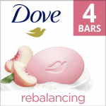 Dove White Peach & Rice Milk Rebalancing Beauty Bar – 3.75 oz (4 Bars)